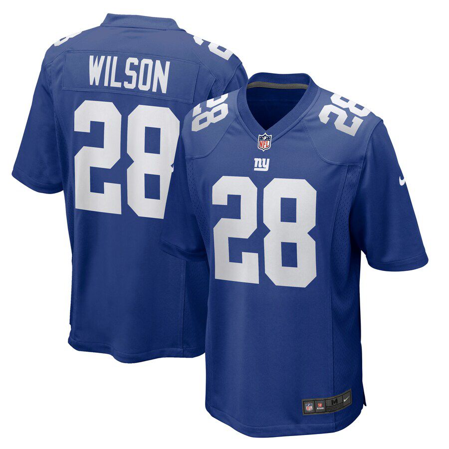 Men New York Giants #28 Quincy Wilson Nike Royal Game NFL Jersey